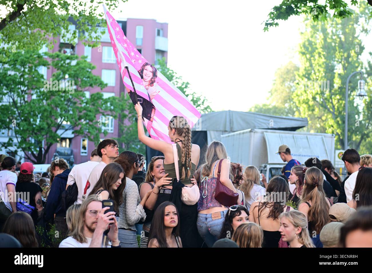 Berlin, Germany. 01st May, 2026. People gather not far from ...