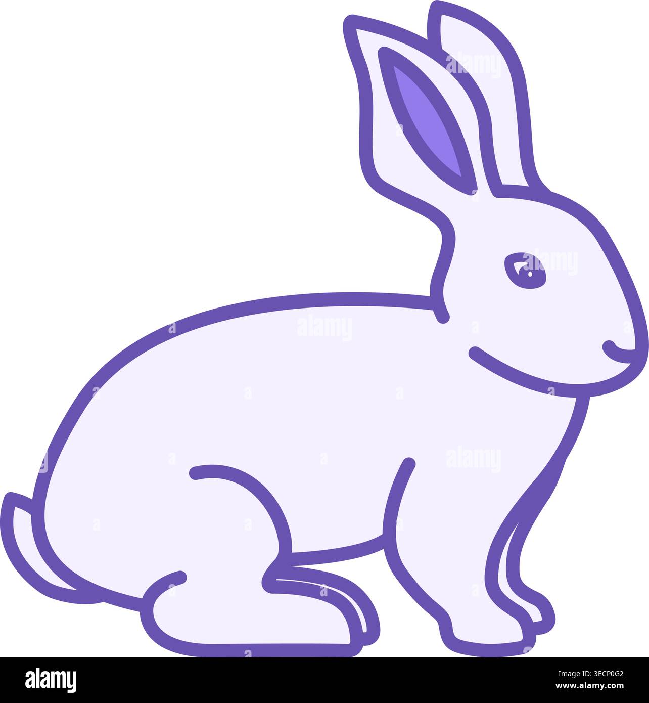 Colored Rabbit Icon. Vector Cute Animal Icon. Pet Concept Stock Vector