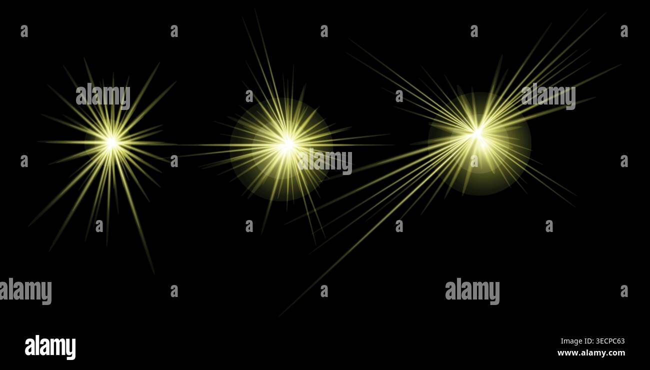 Luxury Golden Light Effect Stock Vector