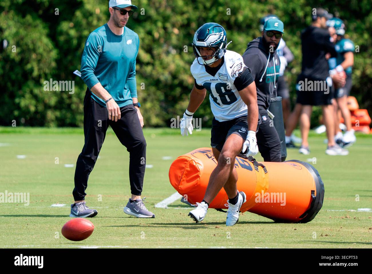 Philadelphia Eagles linebacker Anthony Ward in action during an NFL ...