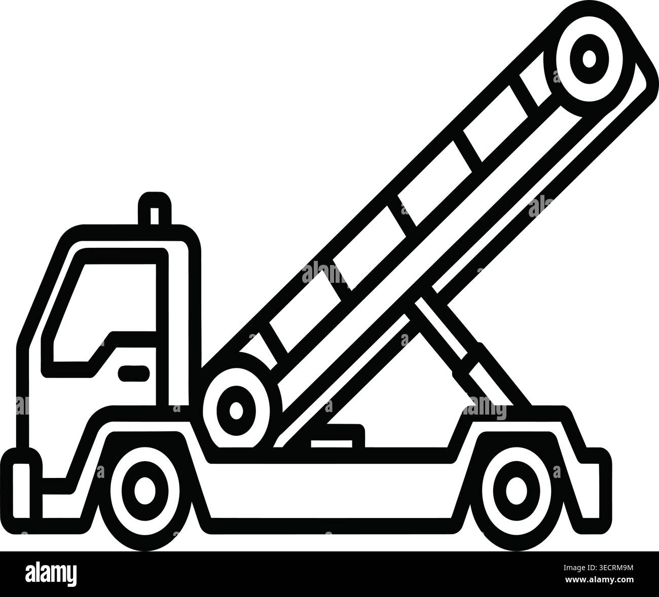 Forklift transporting box on pallet vector icon Stock Vector