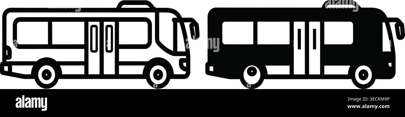 Modern double decker bus side view vector illustration Stock Vector
