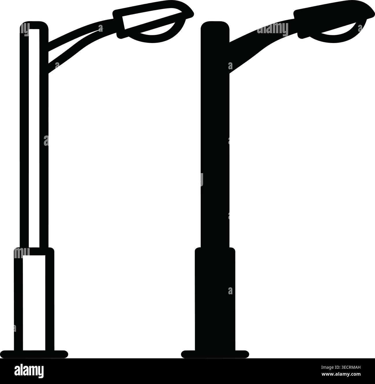 Black desk lamp with adjustable head vector icon Stock Vector