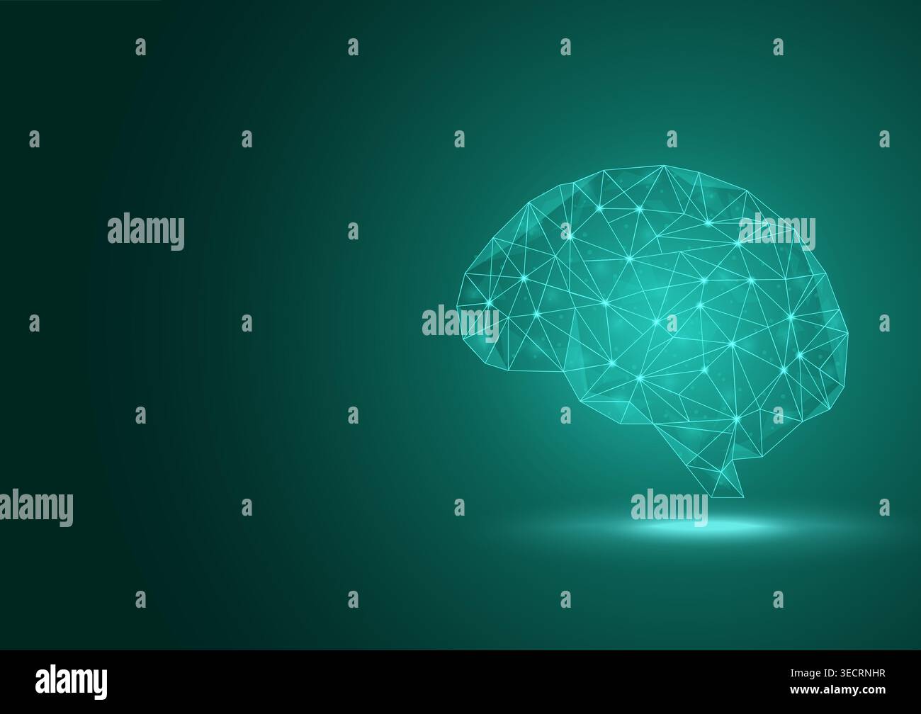 Brain. Artificial intelligence. Brainstorm, Creativity and Thinking Idea Concept. Artificial intelligence. Vector Illustration. Stock Vector