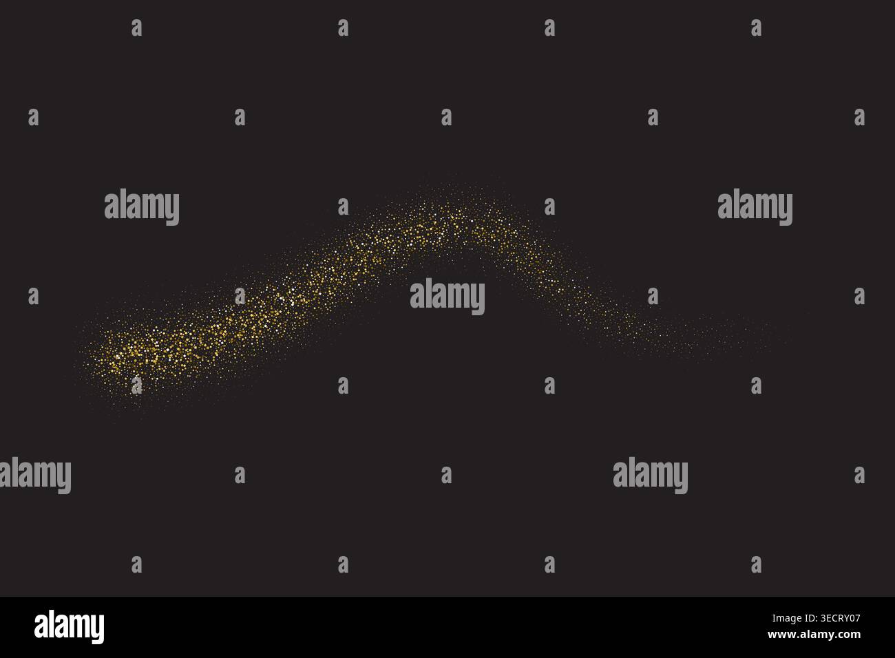 Abstract vector with golden glitter wave. Stock Vector