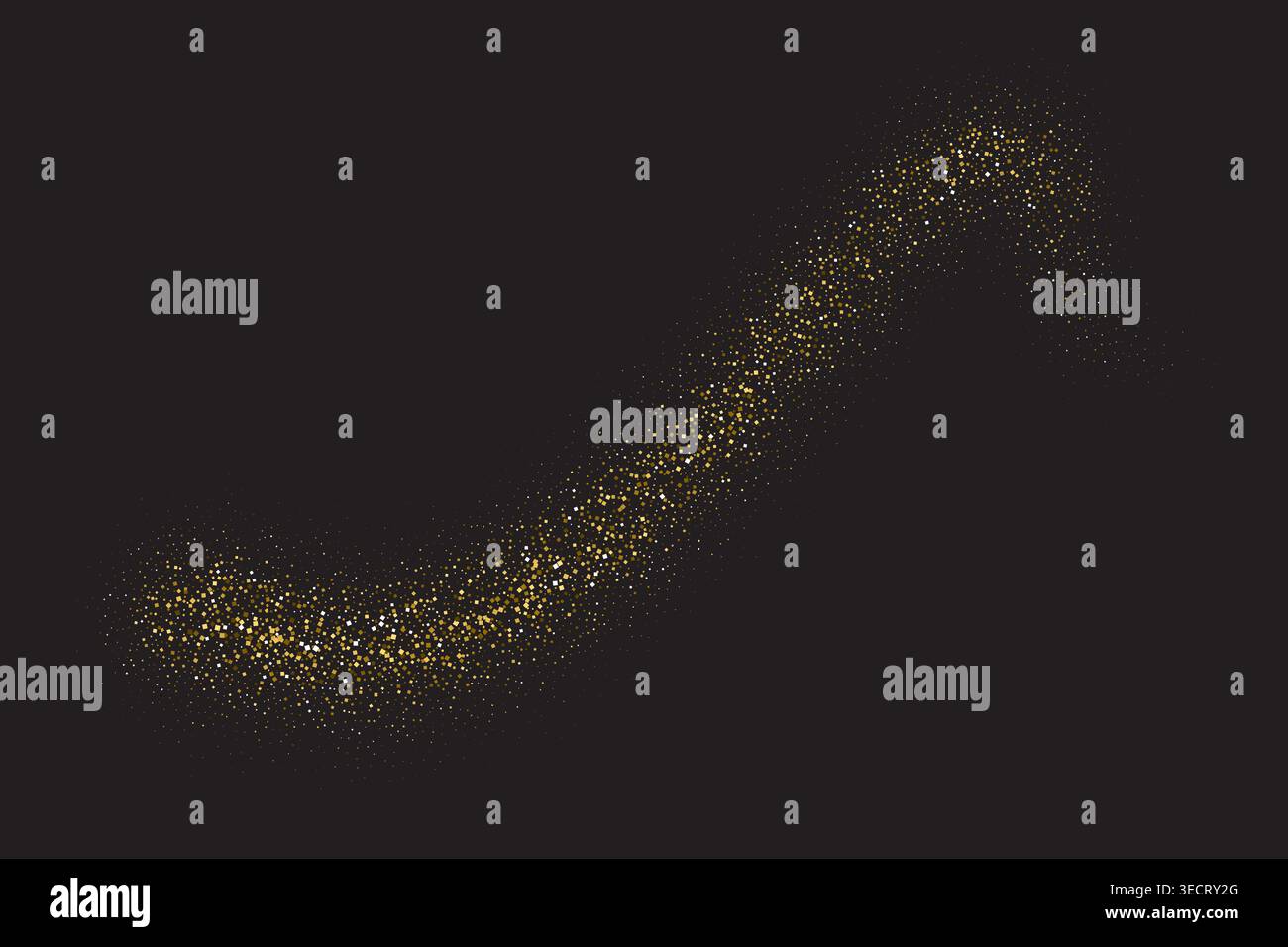 Abstract vector with golden glitter wave. Stock Vector