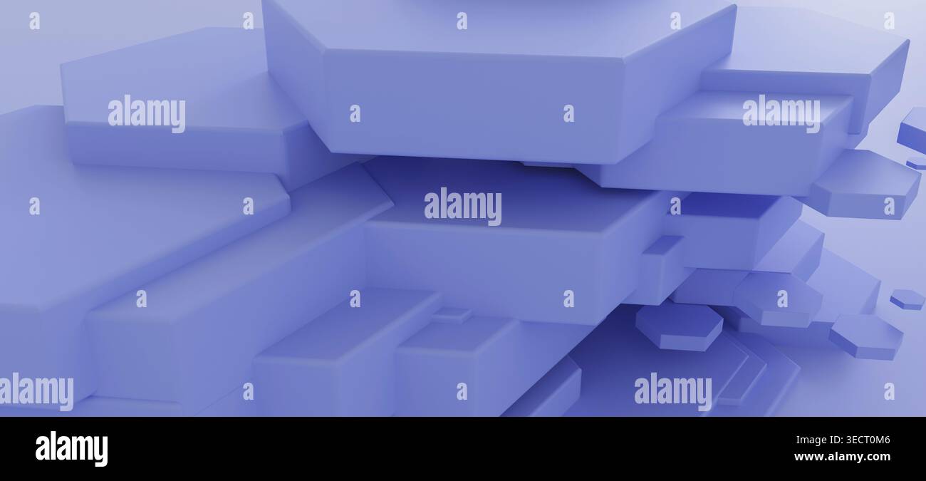 Geometric shapes in various shades of blue hi-res stock photography and ...