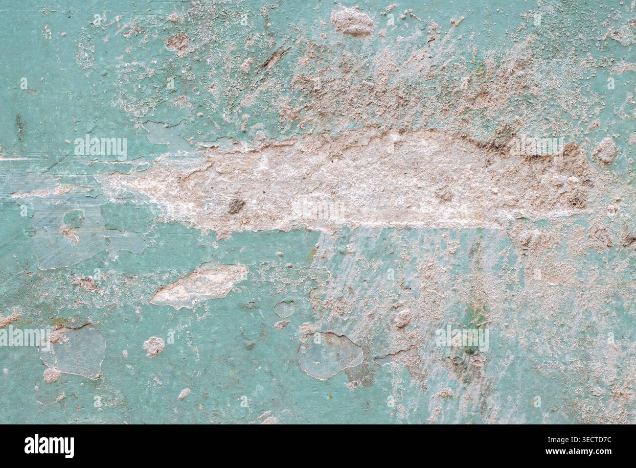 Rustic weathered cracked old painted concrete wall macro Stock Photo