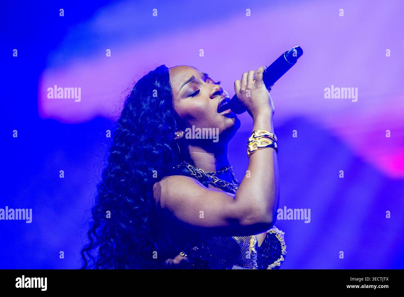 Rwanda, on August 2, 2025. Nigerian singer Ayra Starr performs at ...