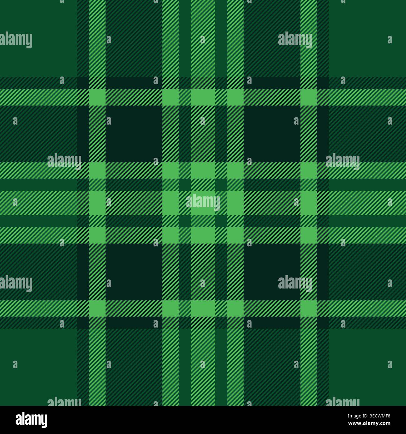 Selection seamless texture plaid, panel tartan fabric background. Season check textile vector pattern in mint and black colors palette. Stock Vector