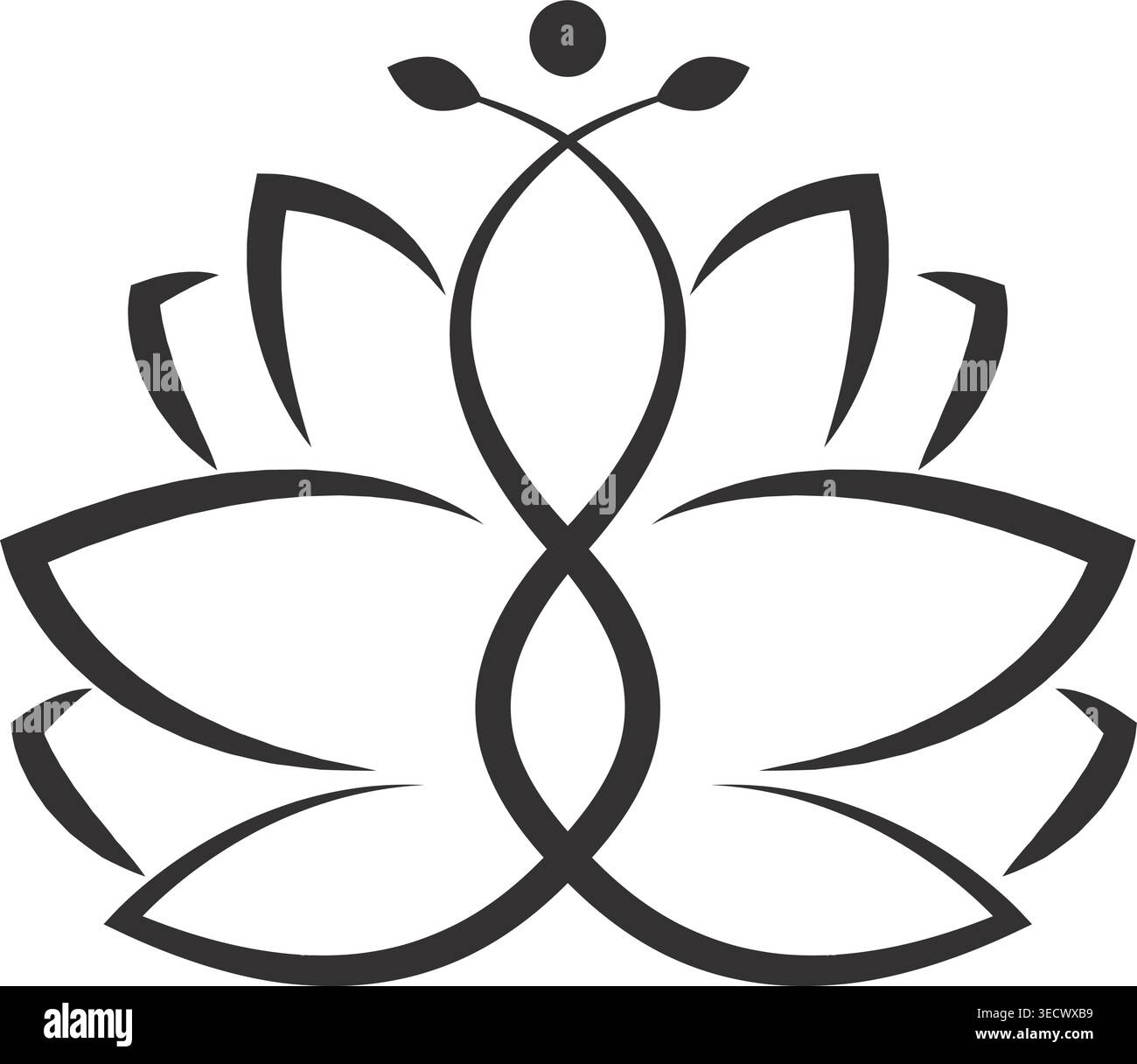 Modern abstract flower logo design Stock Vector