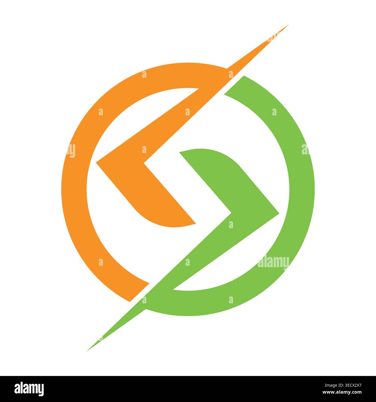 Letter S inside circle custom logo design Stock Vector