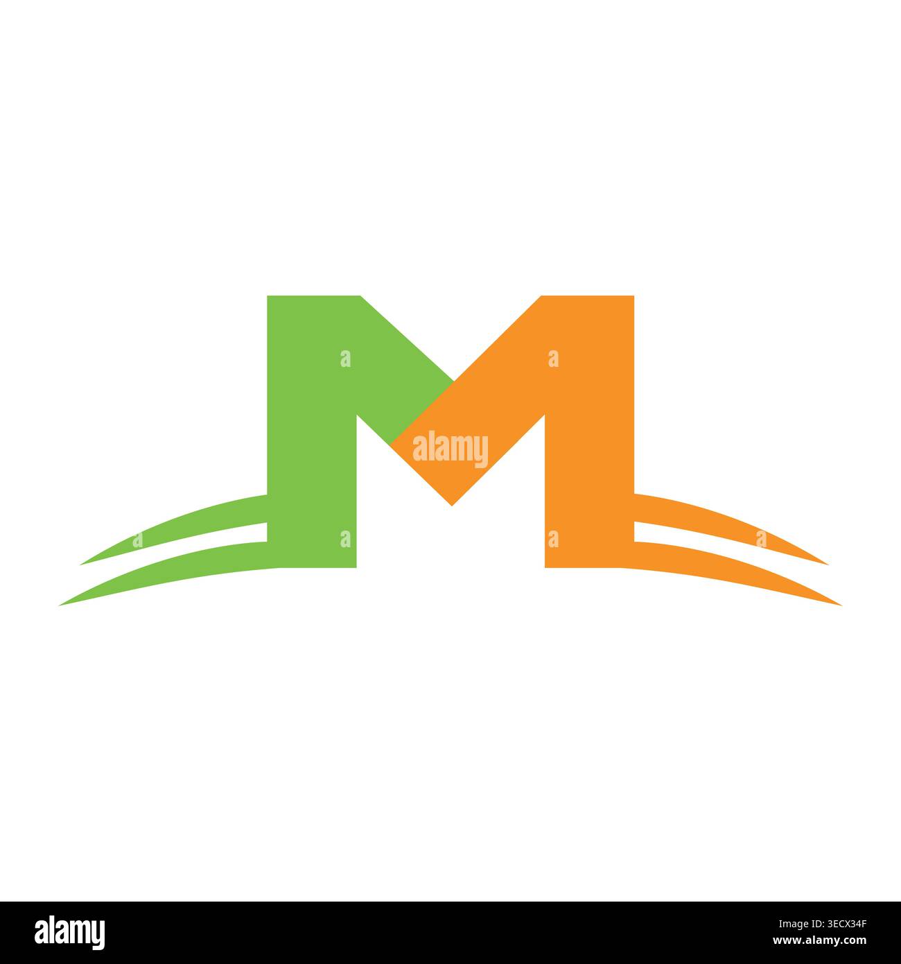 Creative letter m logo design brand Stock Vector