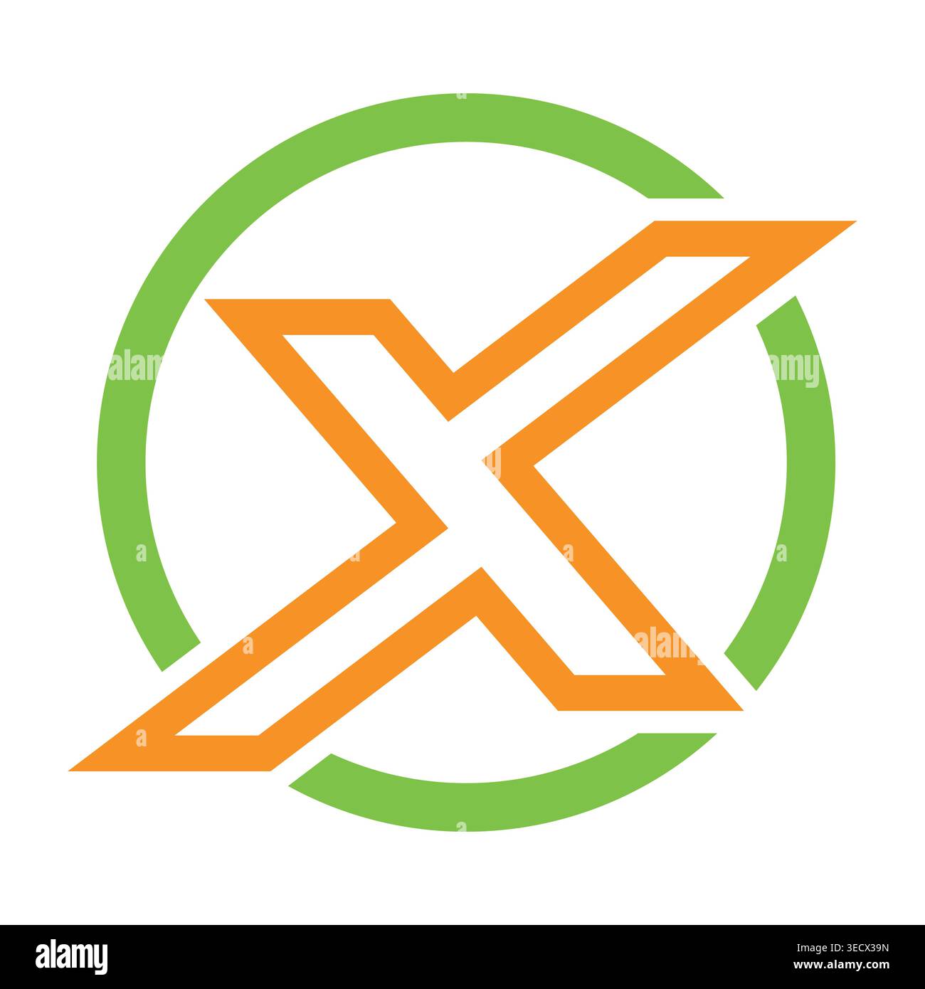 Creative letter x logo design branding Stock Vector