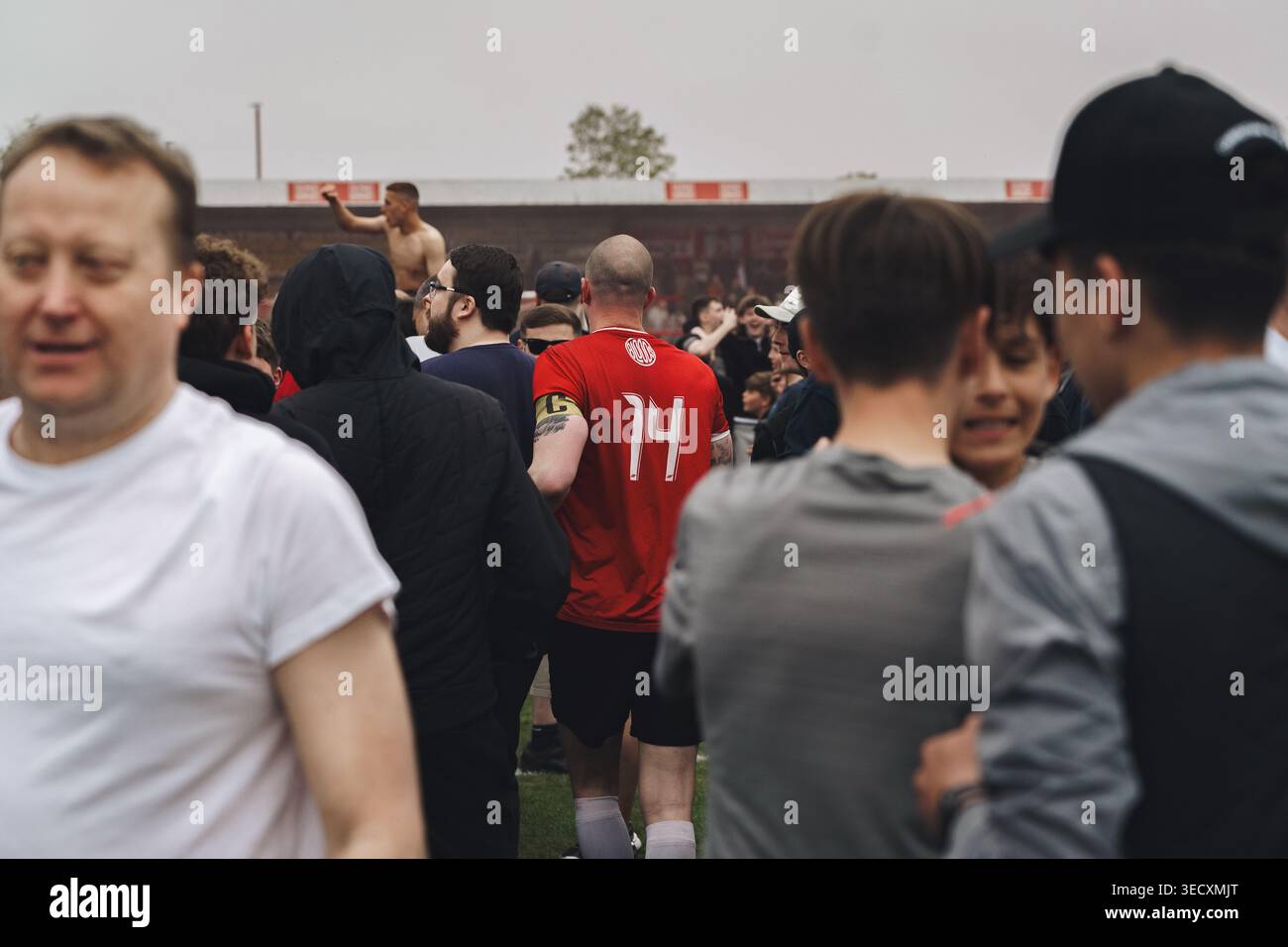 Manchester, UK, 2nd May 2026: Droylsden players and fans celebrate on ...