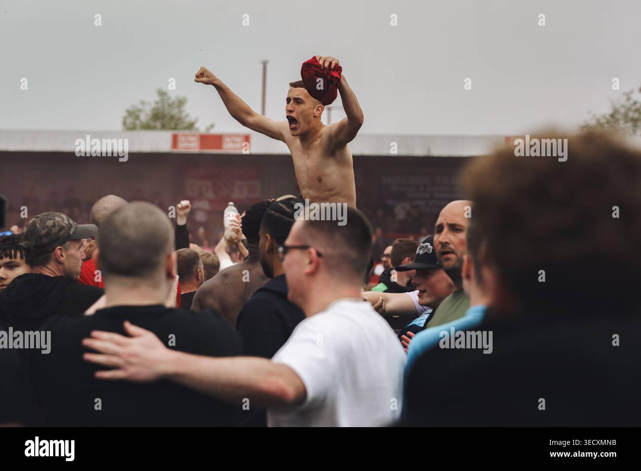Manchester, UK, 2nd May 2026: Droylsden players and fans celebrate on ...