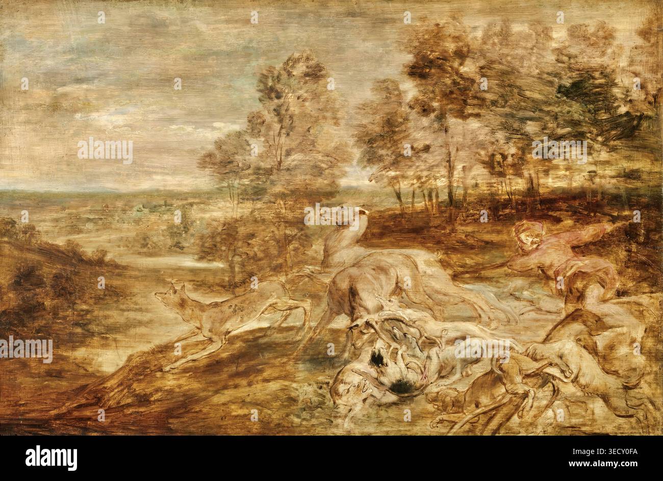 Hunting Renaissance Scene Peter Paul Rubens – Deer Hunt, 1635 – oil on canvas – Baroque hunting ...