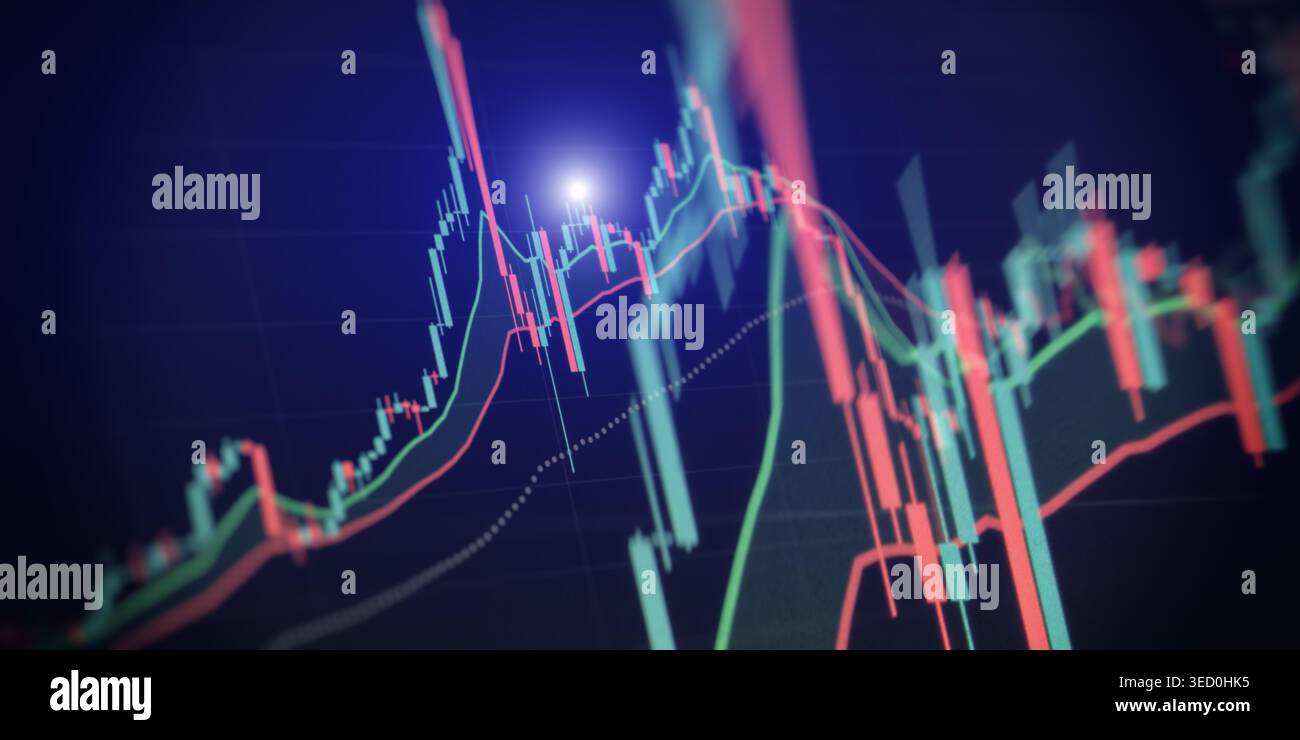 Displaying candlestick financial chart hi-res stock photography and ...