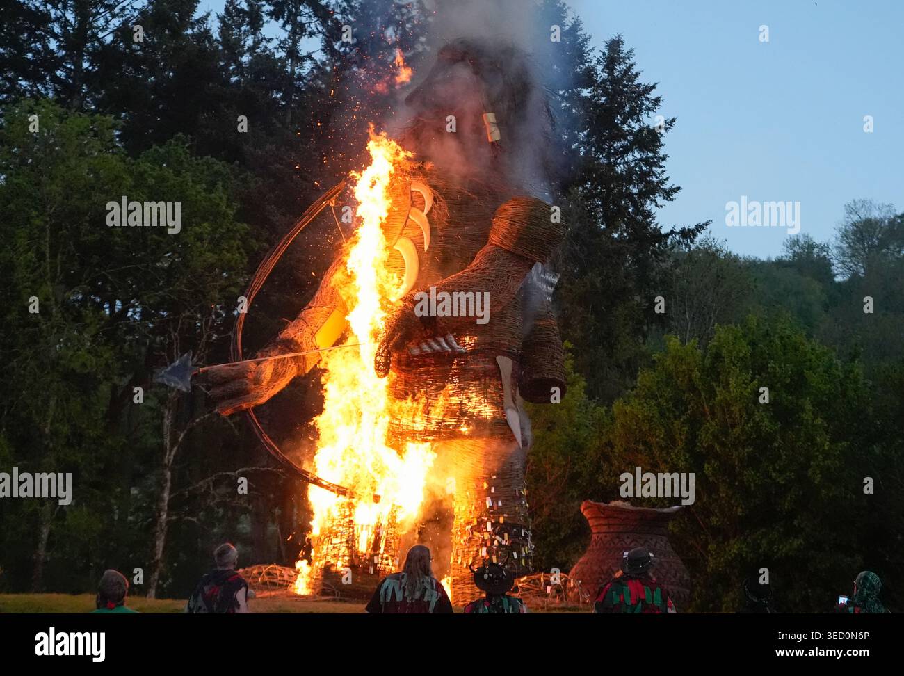 Deltic Fire A wicker man, this year depicting the 'Amesbury Archer', is burnt ...
