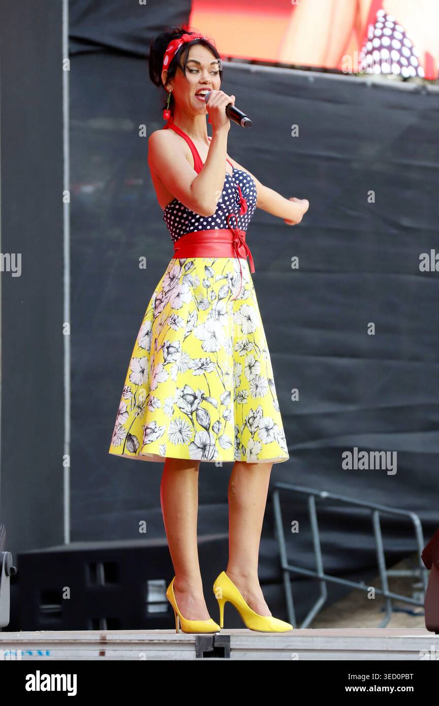 Lagger Night Vanessa Neigert at the Schlager Night at Kalkberg 2026 in the open-air ...