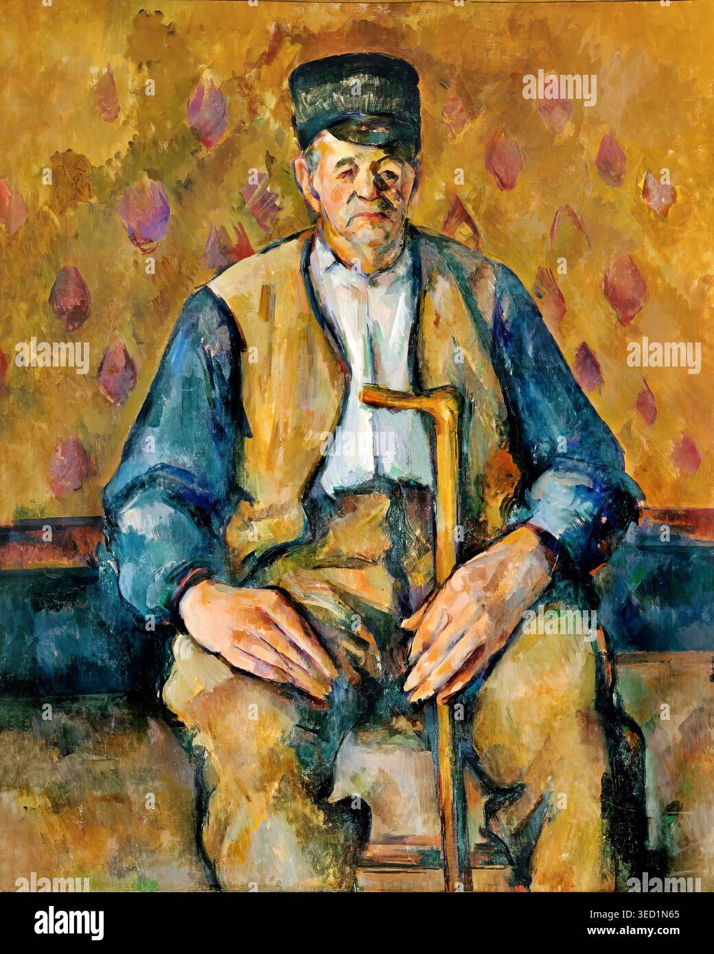 19th century art portrait farmer hi-res stock photography and