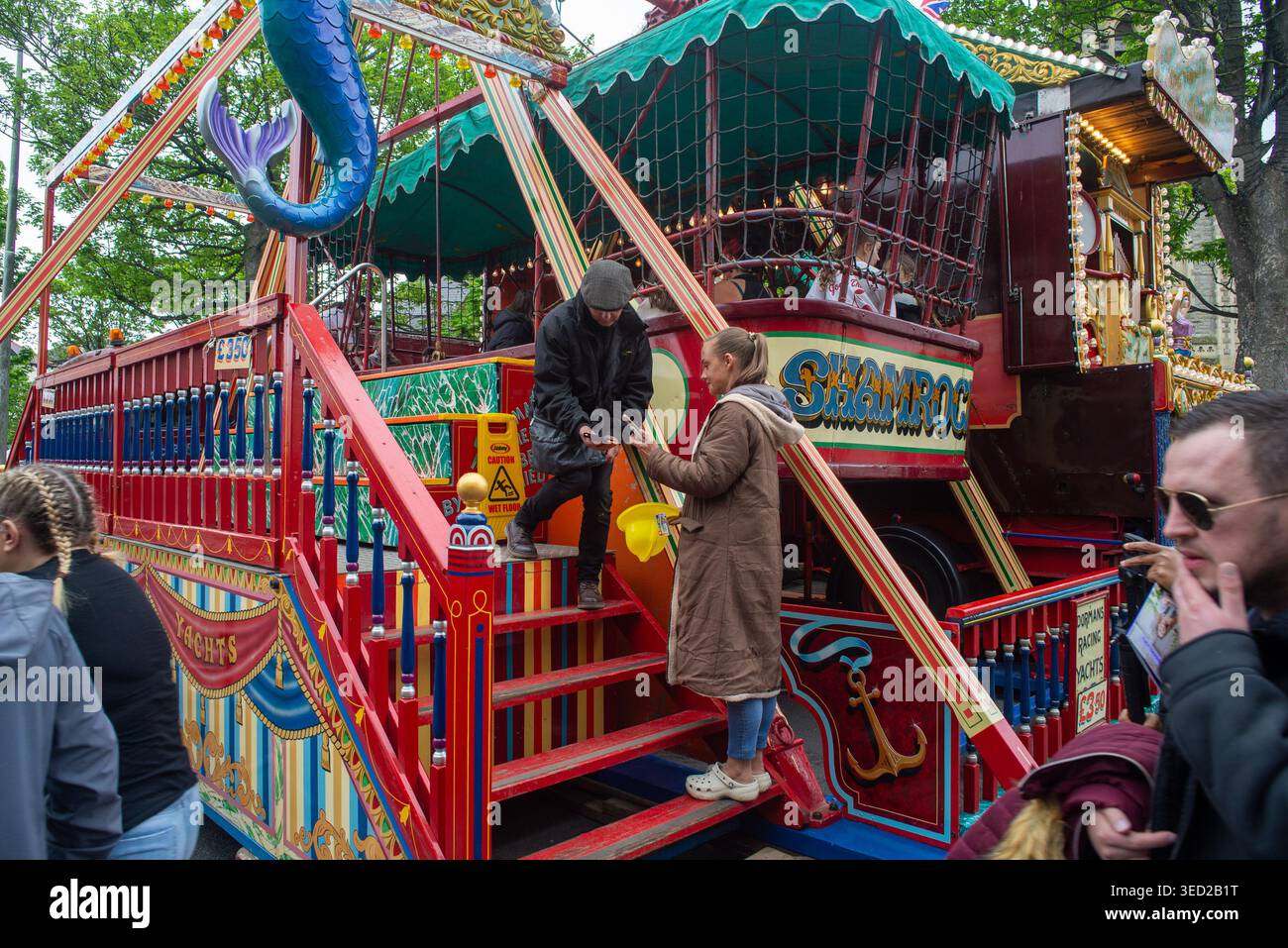 Fairground ride llandudno victorian extravaganza hi-res stock
