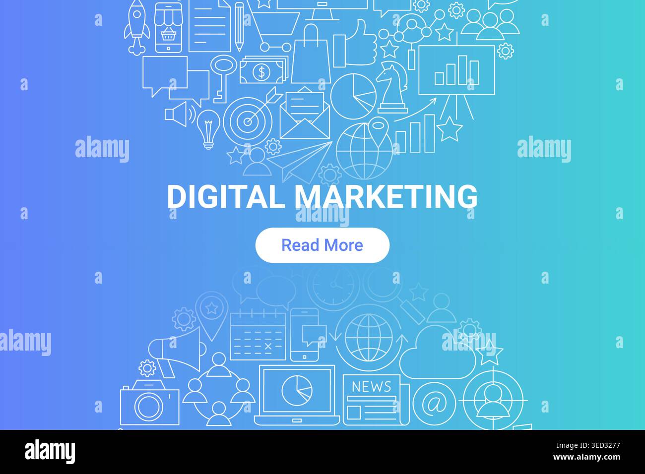 Digital Content Marketing Concept Stock Vector
