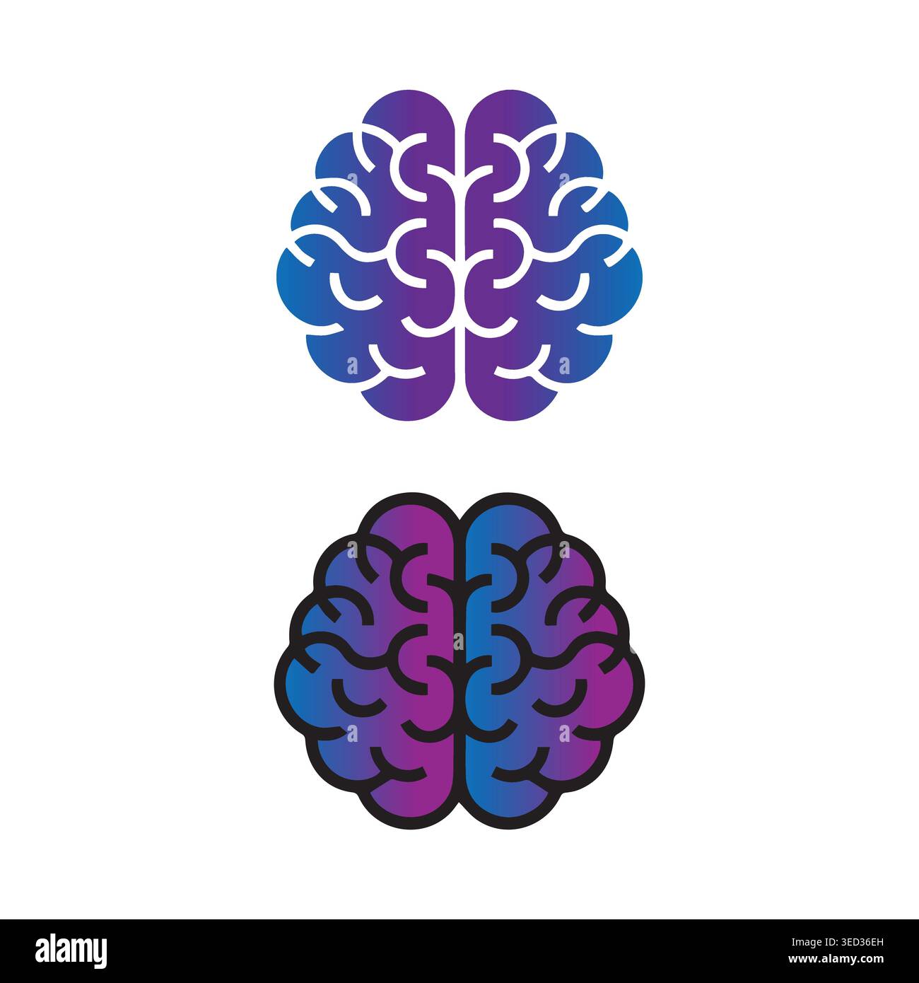 Creative Human Brain Intelligence Technology Vector Illustration Stock Vector