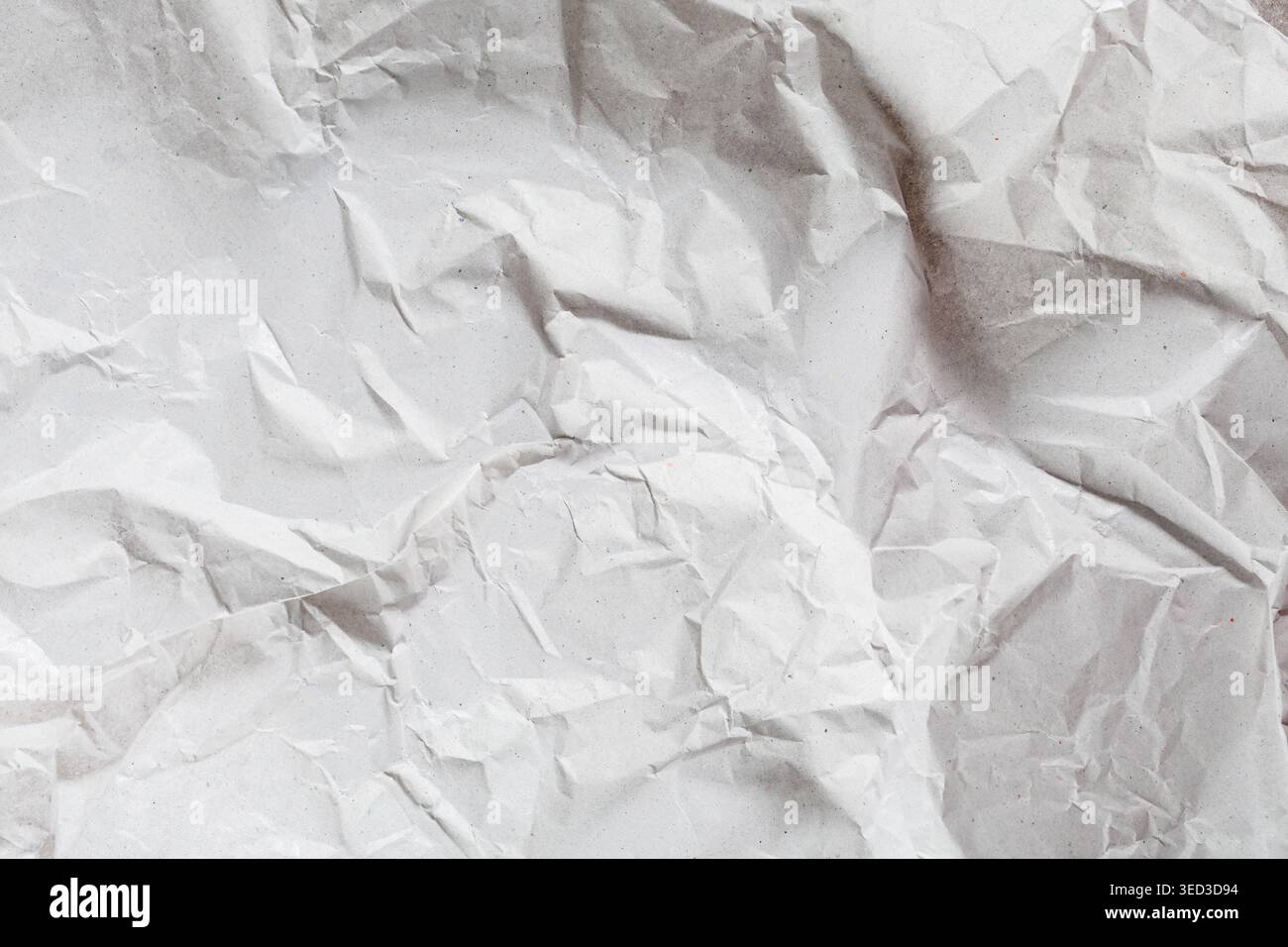 Wrinkled Recycled Paper Background Surface Stock Photo