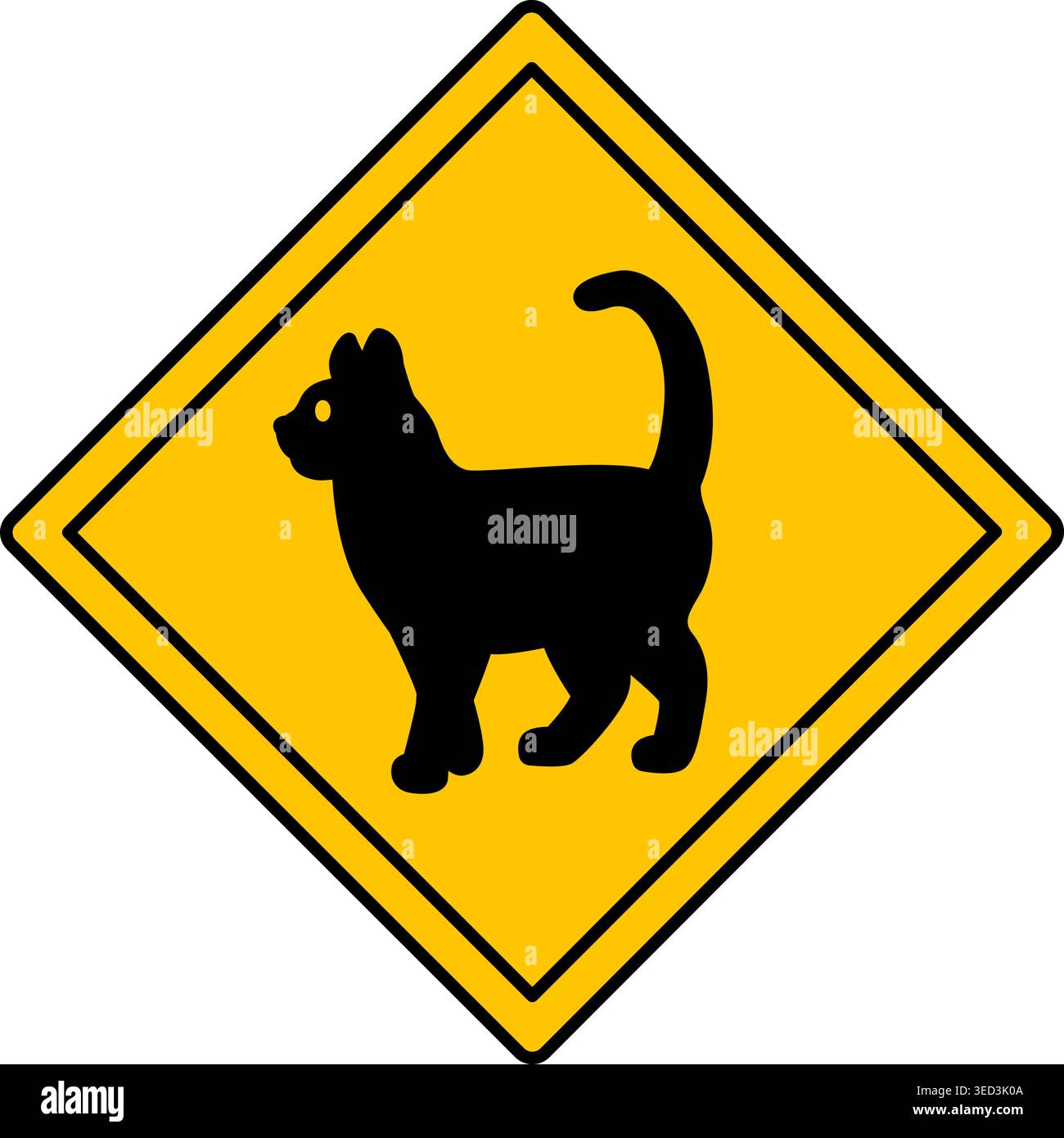 Beware cat warning sign hi-res stock photography and images - Alamy