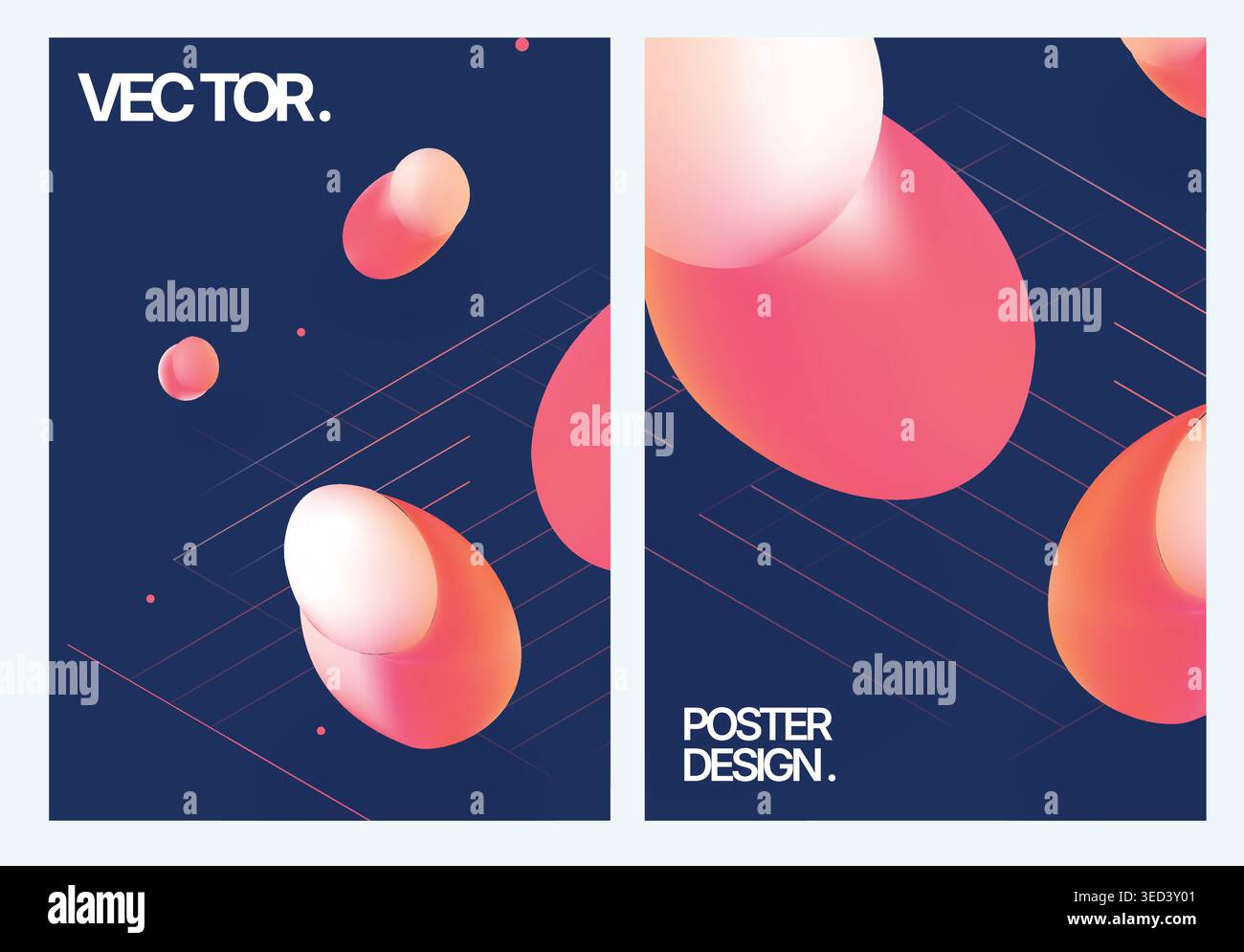 Dynamic geometric forms with depth effects for branding purposes Stock Vector