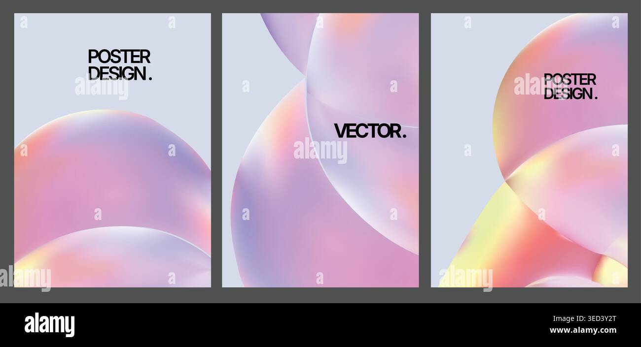 glossy gradient spheres set against reflective backgrounds creating hightech luxurious visual experience Stock Vector