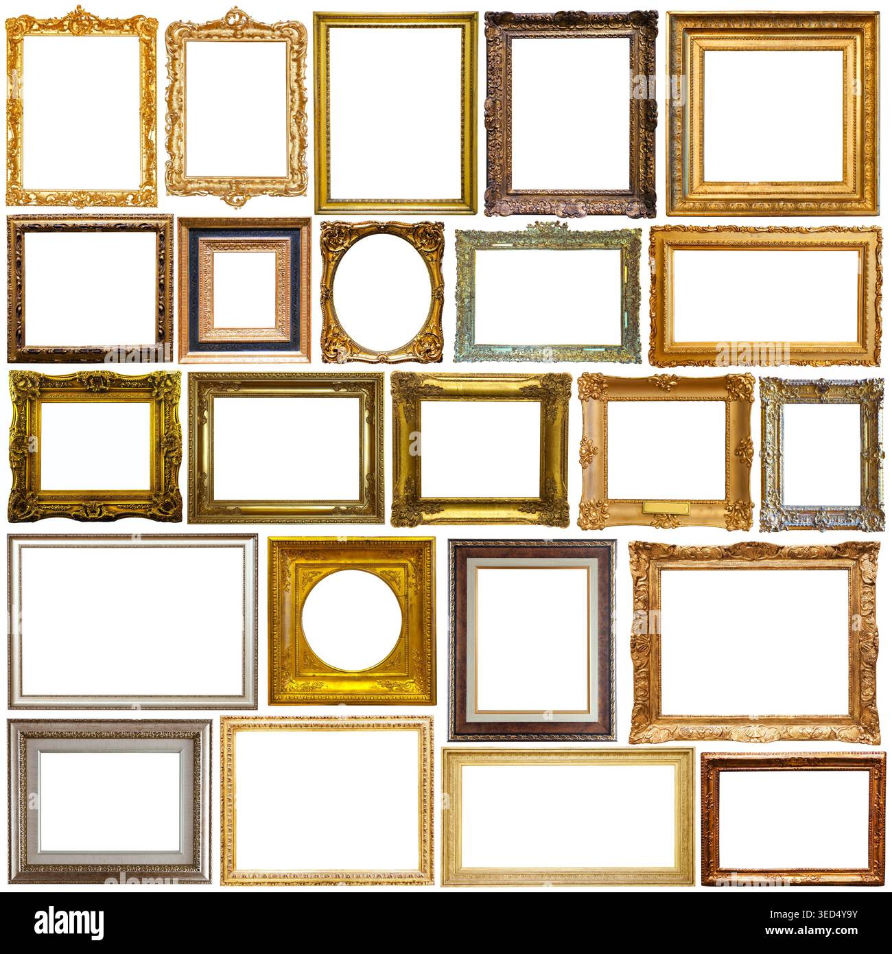 Picture frames isolated on white background Stock Photo