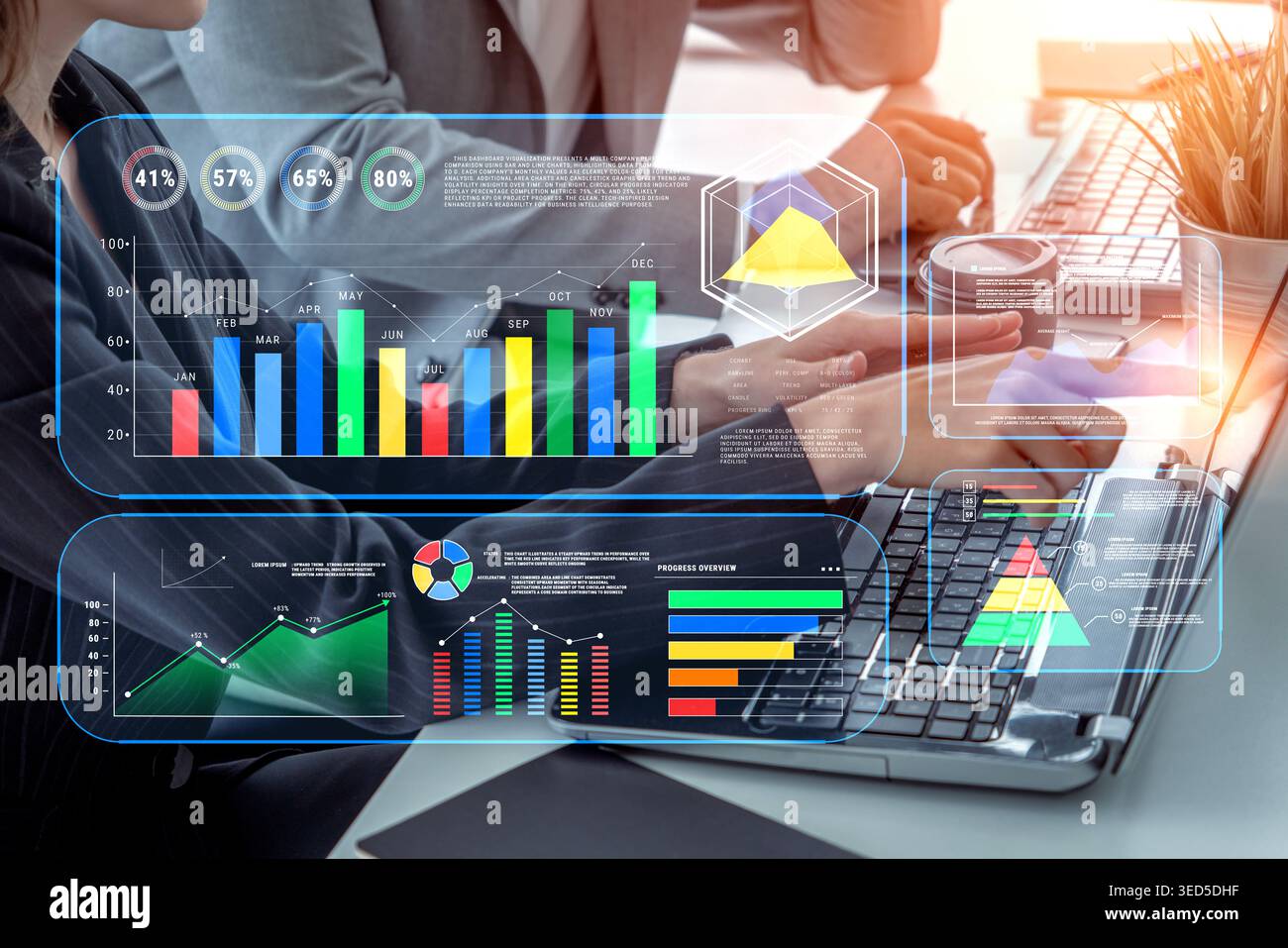 Reporting Analysis Visualization A business intelligence dashboard for data analysis and performance ...