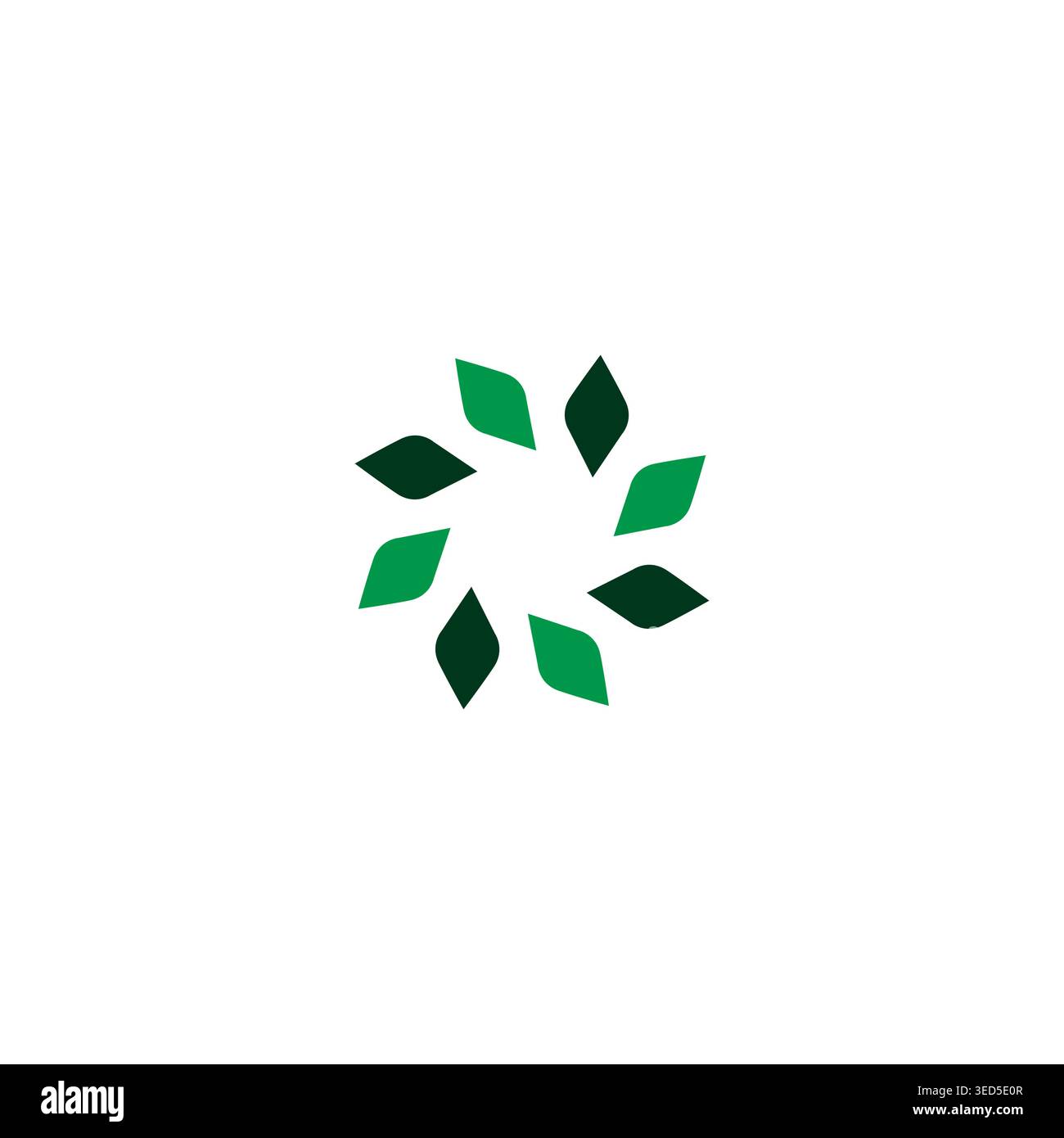 Circle Leaf Logo vector. Leaves Organic Vector Stock Vector