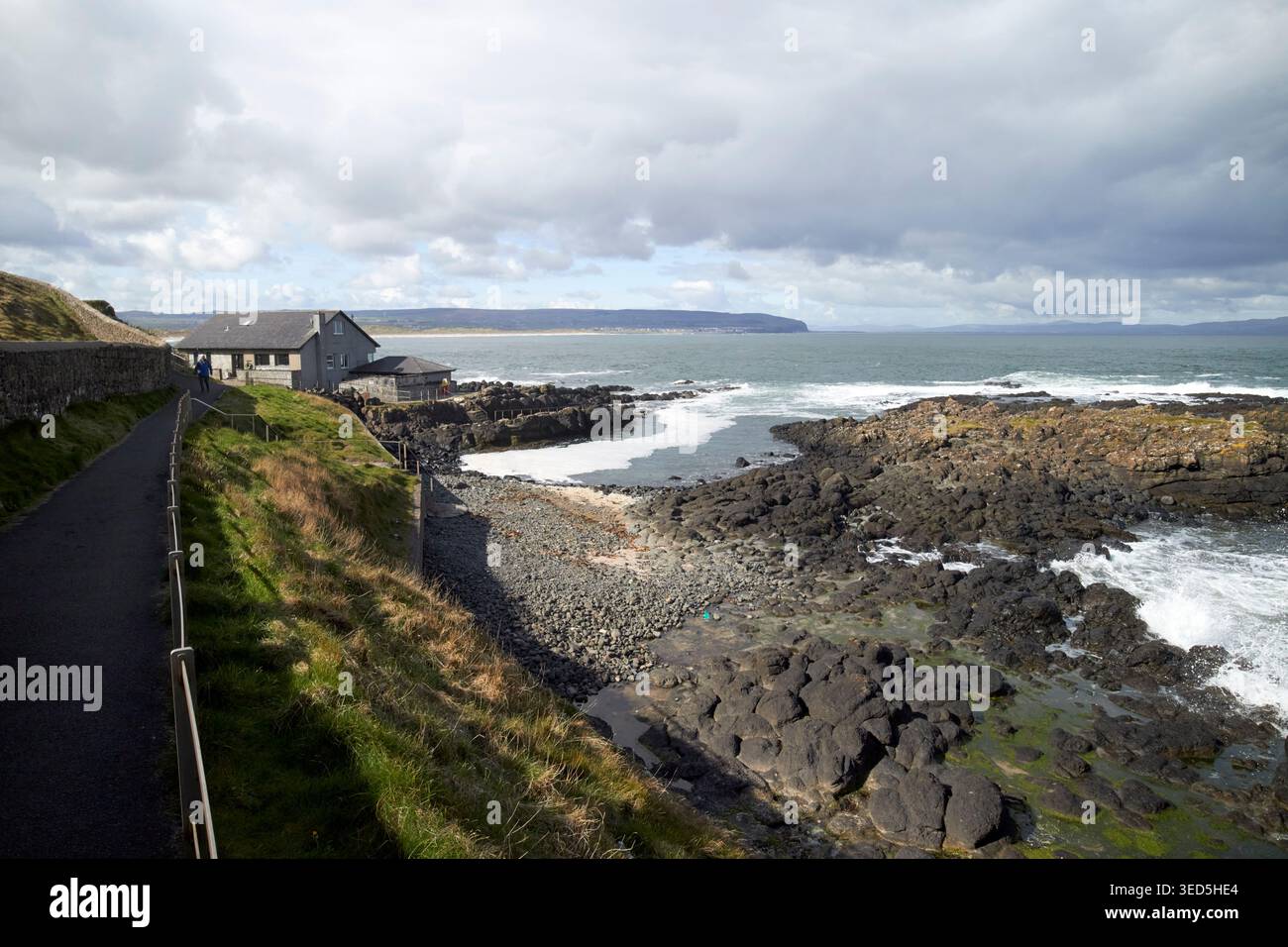 port path coastal walking route part of the causeway coastal walk portstewart, county derry, northern ireland, uk Stock Photo