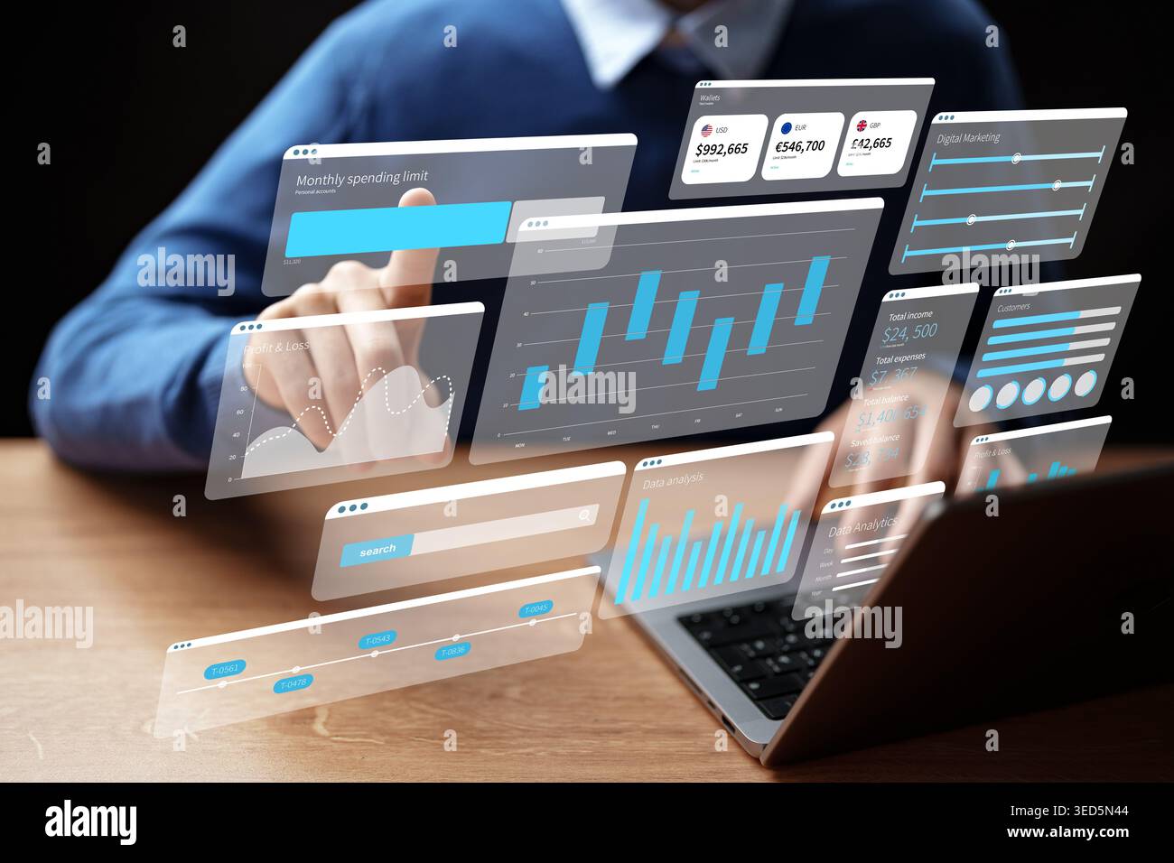 Modern analytics dashboard user interface hi-res stock photography and ...