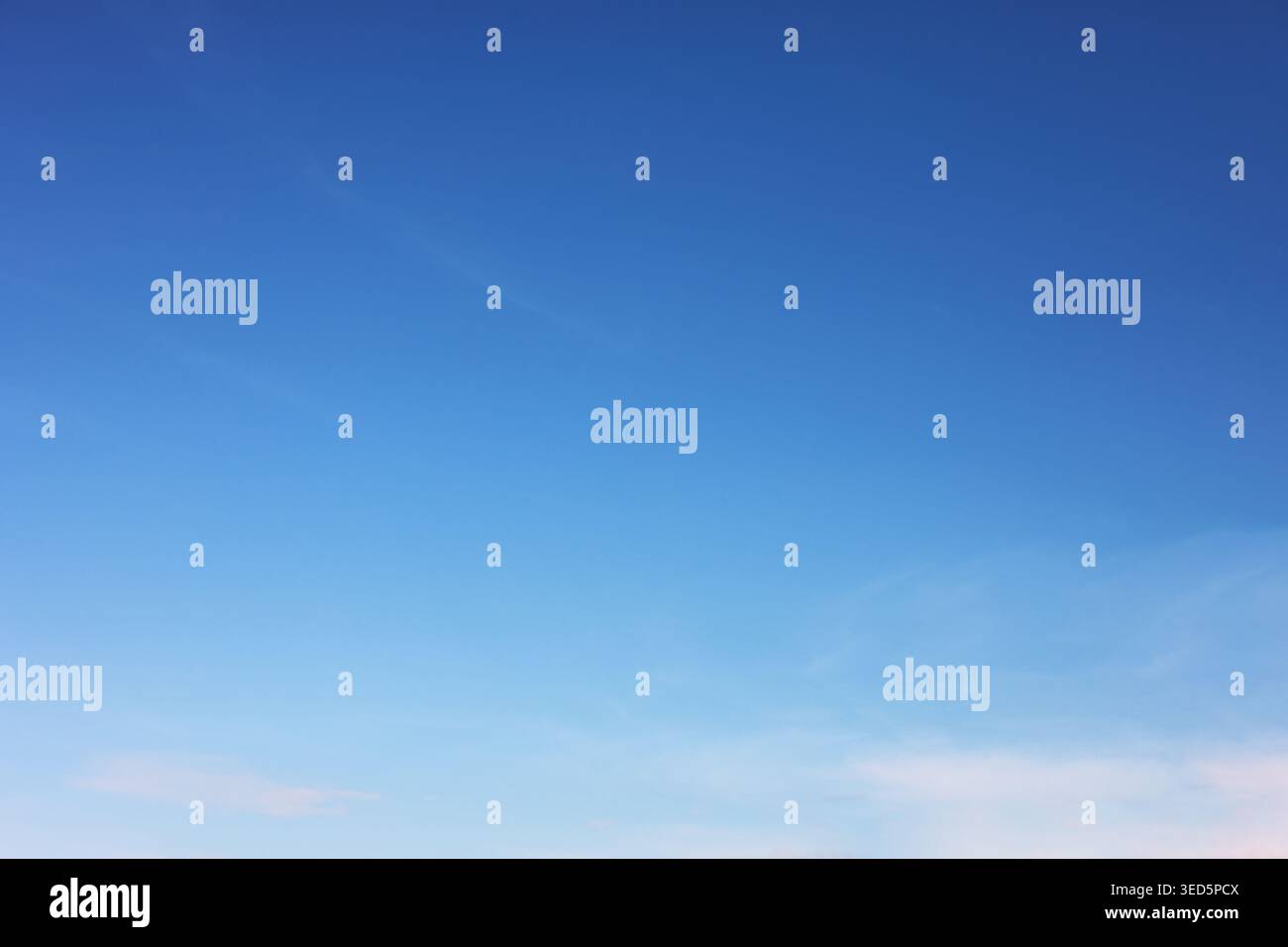 Fantastic soft white clouds against blue sky and copy space Stock Photo