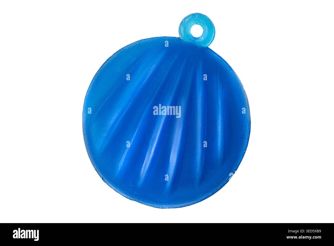 Blue plastic trinket isolated on white background Stock Photo