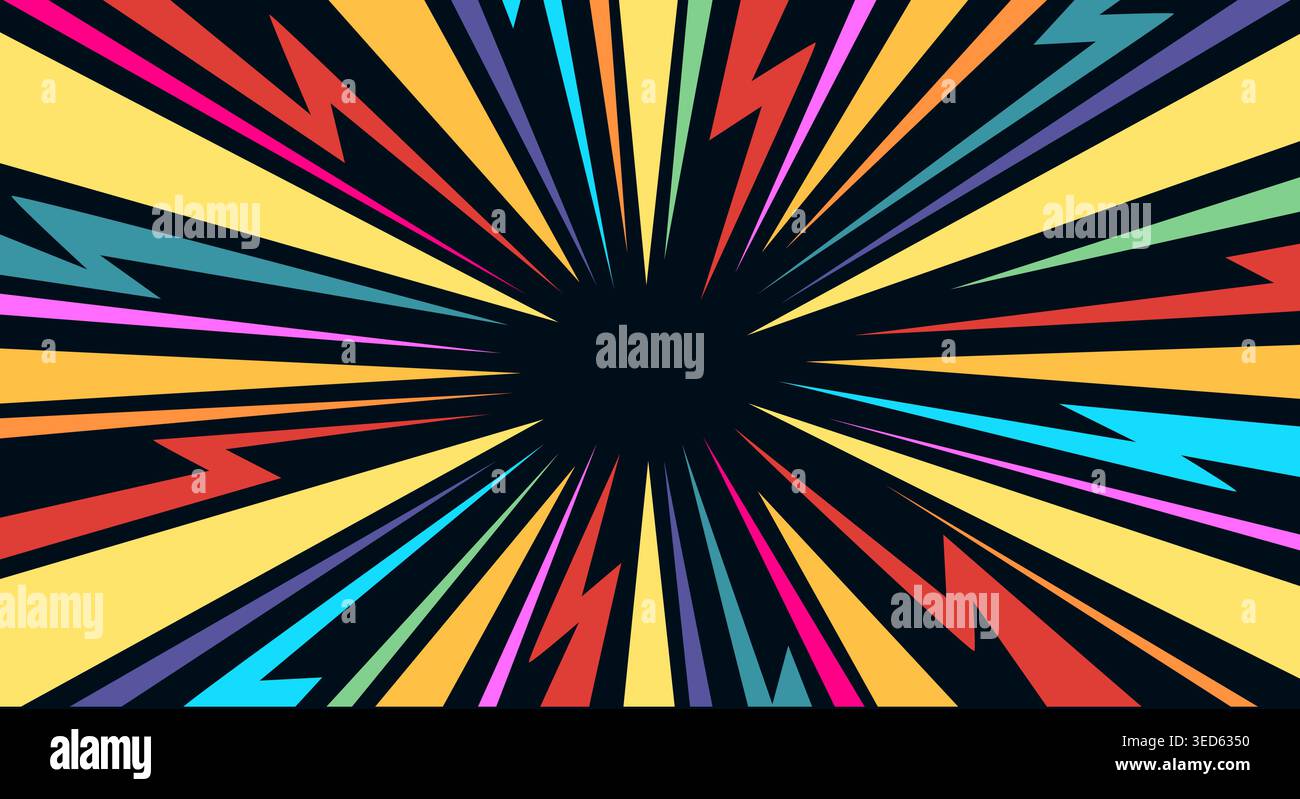 Blast lightning explosion Stock Vector