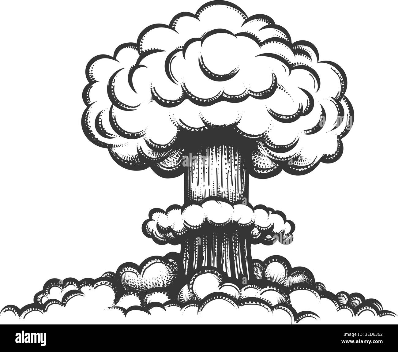 Black explosion cloud Stock Vector