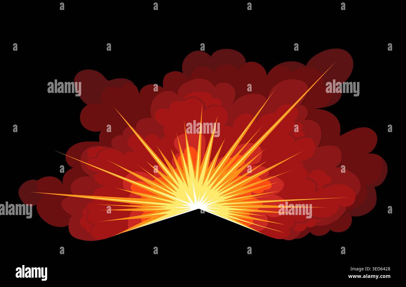 Comic red burst explosive Stock Vector
