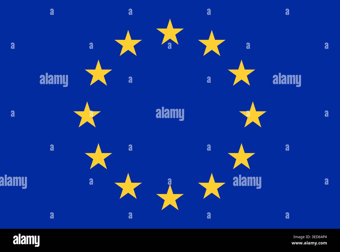 European Union Flag. EU Flag. Vector Illustration. Stock Vector