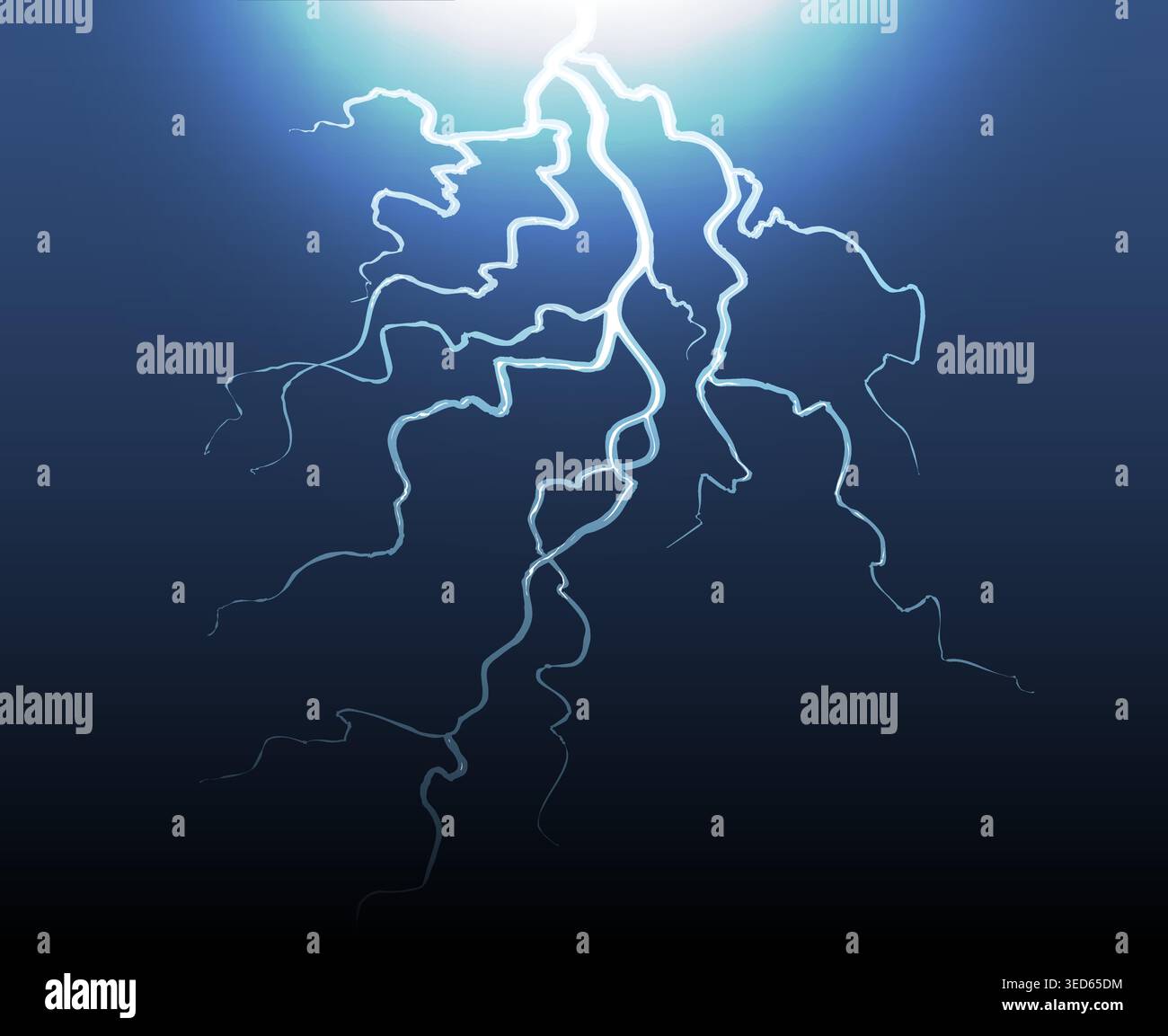 Light blue lightning Stock Vector