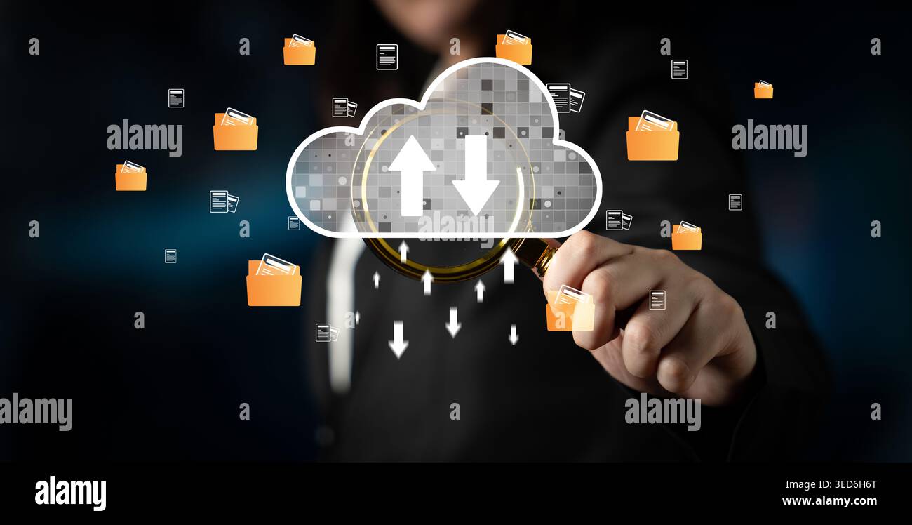 Cloud computing enables digital growth with secure data storage, scalable infrastructure, and strategic cloud-based business solutions. Latch Stock Photo