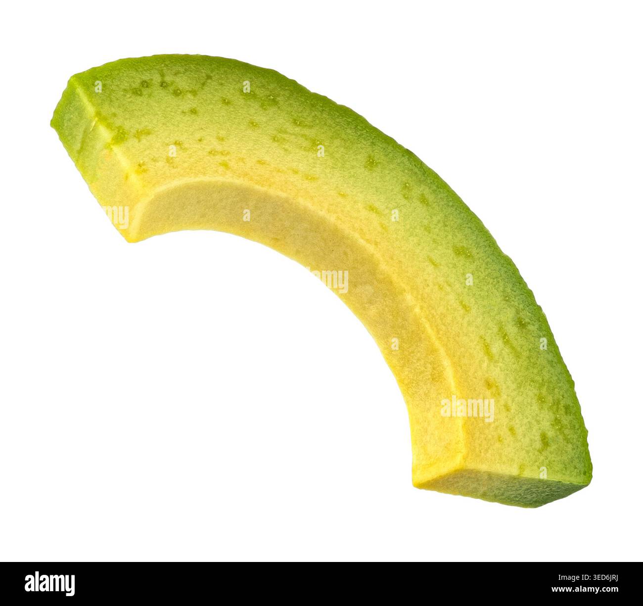 Avocado slice isolated on white background Stock Photo