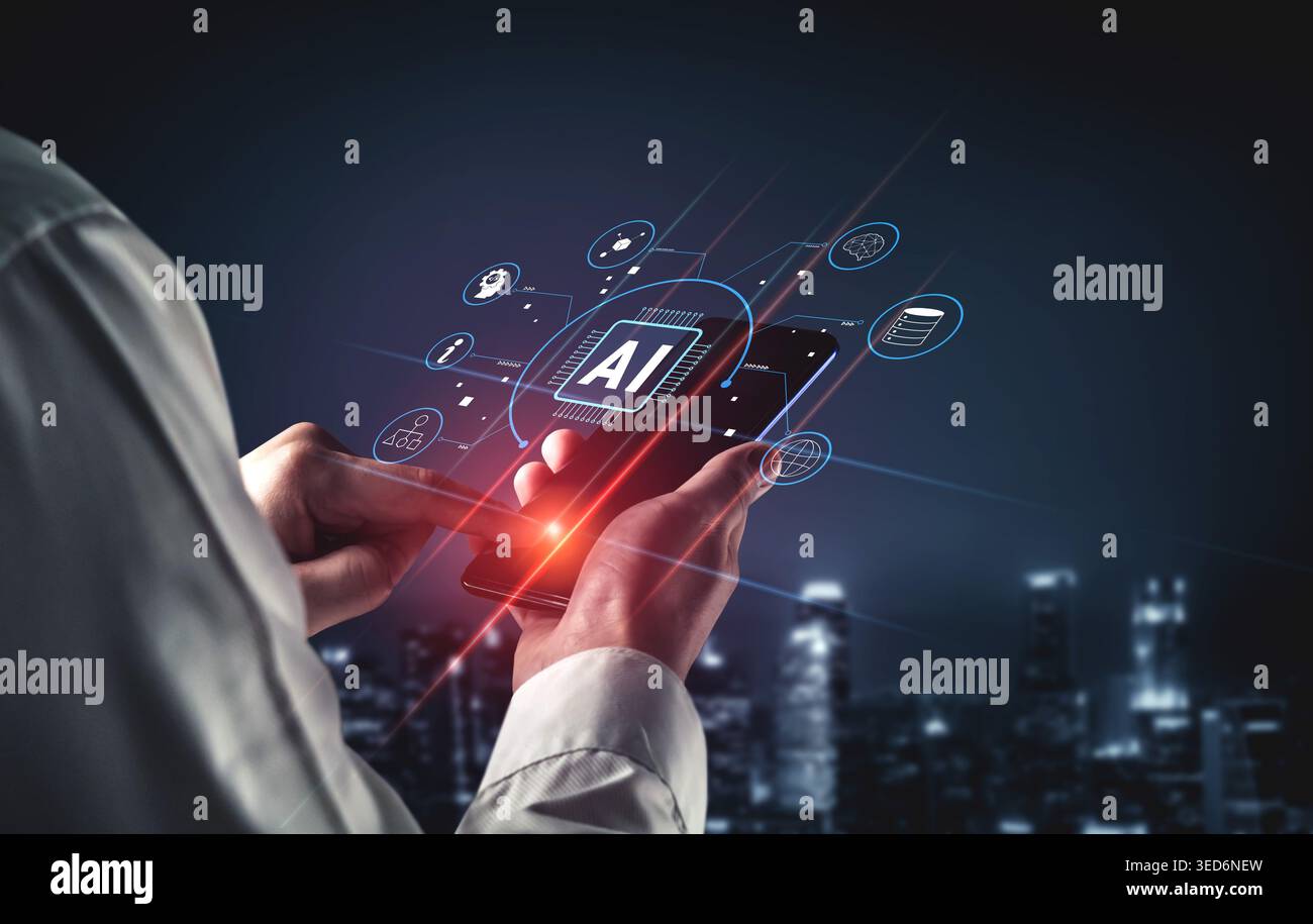 Artificial Intelligence (AI) as a core technology. A concept of an AI ...