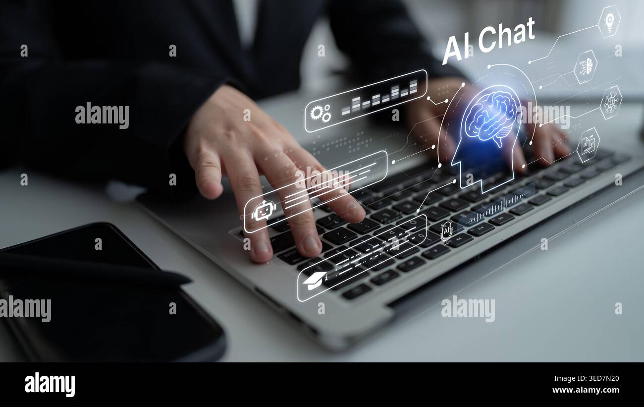 AI chatbot interface for customer support and automated messaging ...