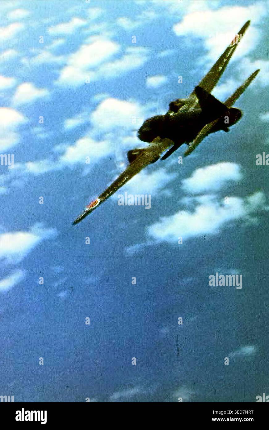 Mitsubishi G4M Betty seen from gun camera of a Grumman F6F Hellcat 1945 ...