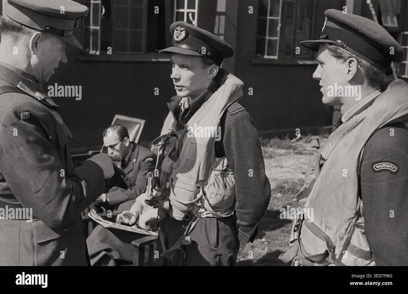 Norwegian Pilots No331 Squadron at RAF North Weald Historical Document ...